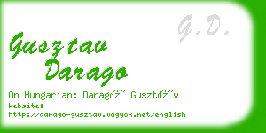 gusztav darago business card